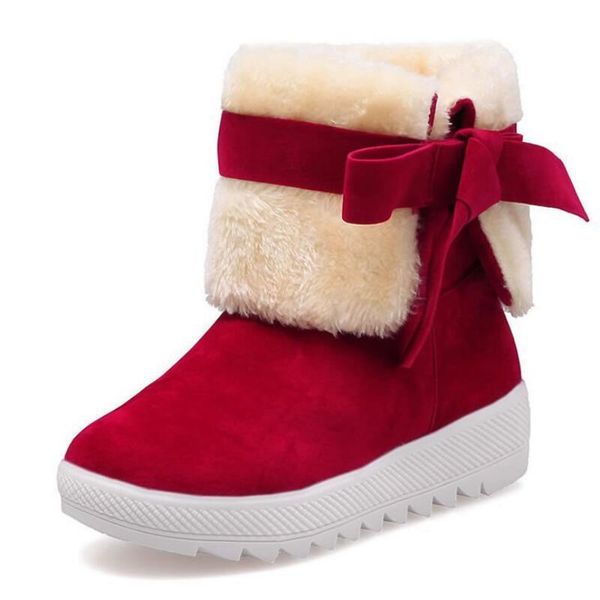 boots classic snow how knot mid-heel sleeve waterproof platform cotton shoes sweet short tube suede sponge cake, Black
boots classic snow how knot mid-heel sleeve waterproof platform cotton shoes sweet short tube suede sponge cake, Black