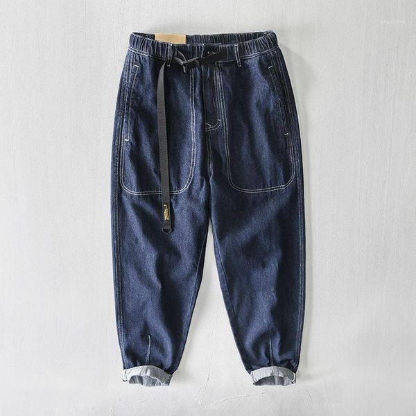 men's jeans z371 men cargo casual japan style fashion urban washing regular-fit stretch waist simple solid color blue denim trousers
men's jeans z371 men cargo casual japan style fashion urban washing regular-fit stretch waist simple solid color blue denim trousers