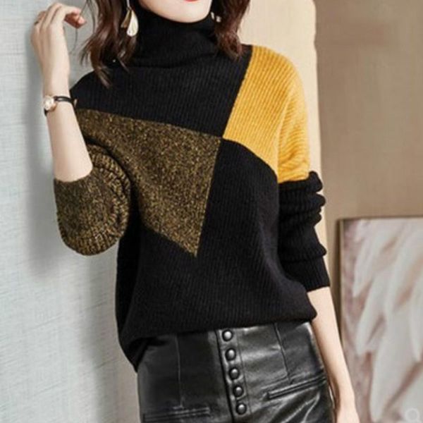 ladies elegant turtleneck knitted sweaters and fashion casual style women's sweater spring summer 2021 women, White;black
ladies elegant turtleneck knitted sweaters and fashion casual style women's sweater spring summer 2021 women, White;black