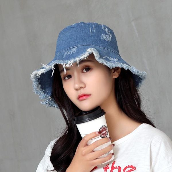 soft-brimmed cowboy hat fisherman female summer korean joker japanese small fresh soft girl literature denim bucket hats wide brim, Blue;gray
soft-brimmed cowboy hat fisherman female summer korean joker japanese small fresh soft girl literature denim bucket hats wide brim, Blue;gray