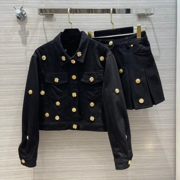 skirts 2021 autumn streetwear 2 piece set women‘s suits lapel gold buttons denim jacket with mini skirt suit cute casual outf, Black
skirts 2021 autumn streetwear 2 piece set women‘s suits lapel gold buttons denim jacket with mini skirt suit cute casual outf, Black