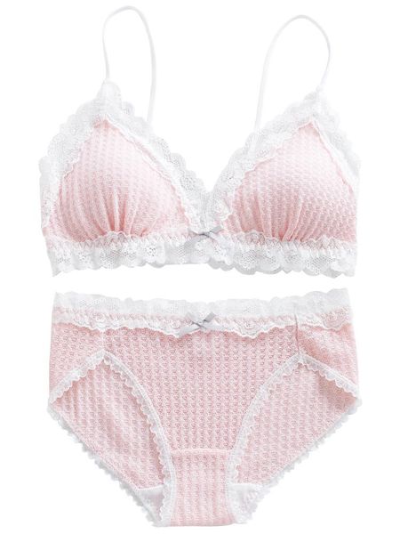 bras sets bralette lace trim women's japanese bra & panties set cute cotton wiresoft underwear sleep intimates lolita, Red;black
bras sets bralette lace trim women's japanese bra & panties set cute cotton wiresoft underwear sleep intimates lolita, Red;black