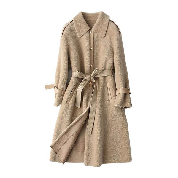 women's fur & faux 2021 fashion luxury winter real coat sheep shearing jacket women turn-down collar thick warm outerwear brand x546, Black
women's fur & faux 2021 fashion luxury winter real coat sheep shearing jacket women turn-down collar thick warm outerwear brand x546, Black