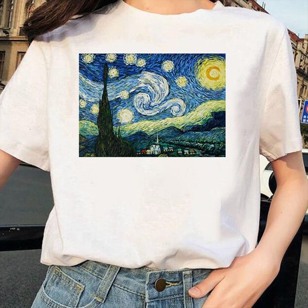 summer van gogh harajuku aesthetic womens oil painting funny 90s vintage fashion tees, White
summer van gogh harajuku aesthetic womens oil painting funny 90s vintage fashion tees, White