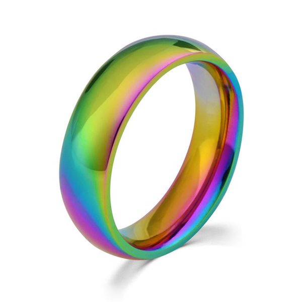 cluster rings quality rainbow ring for women and men multicolor stainless steel 6mm width simple wedding band size 5-12, Golden;silver
cluster rings quality rainbow ring for women and men multicolor stainless steel 6mm width simple wedding band size 5-12, Golden;silver