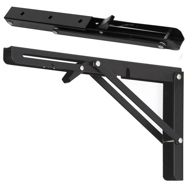 kitchen storage & organization folding shelf brackets, heavy duty l brackets for shelves, floating bracket, black metal support
kitchen storage & organization folding shelf brackets, heavy duty l brackets for shelves, floating bracket, black metal support