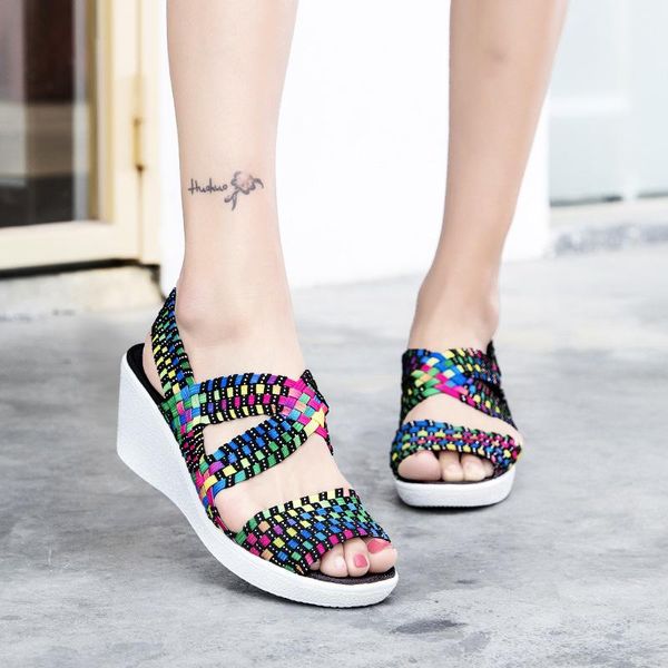 handmade women sandals 2021 summer gladiator woven shoes open toe wedge for braid, Black
handmade women sandals 2021 summer gladiator woven shoes open toe wedge for braid, Black