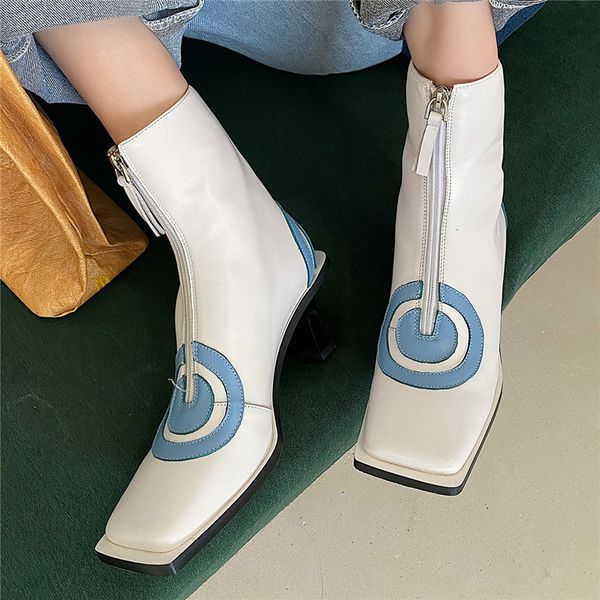 boot ladies genuine leather artisanal boots female toe square foot women's high-quality shoes med mujer heels, Black
boot ladies genuine leather artisanal boots female toe square foot women's high-quality shoes med mujer heels, Black