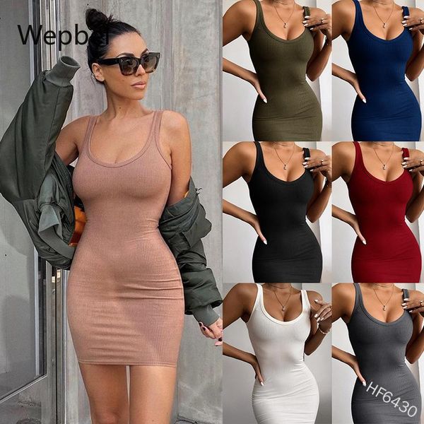 casual dresses wepbel women's summer mini dress strap vest solid color sleeveless bodycon high waist club style, Black;gray
casual dresses wepbel women's summer mini dress strap vest solid color sleeveless bodycon high waist club style, Black;gray