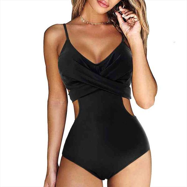 womens one-piece sling swimsuit low v-neck hollowed waist e slim swimwear for beach and swimming, White;black
womens one-piece sling swimsuit low v-neck hollowed waist e slim swimwear for beach and swimming, White;black
