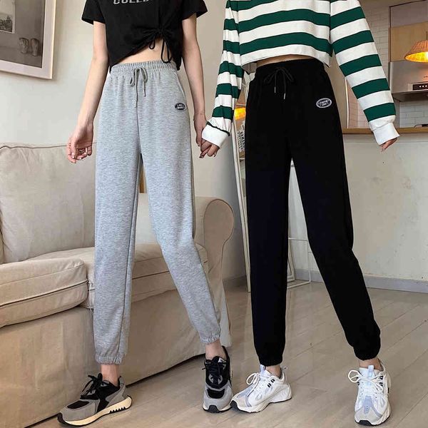 capris spring and autumn 2021 women's sports pants, loose straight leg, casual, high waist, grey, Black;white
capris spring and autumn 2021 women's sports pants, loose straight leg, casual, high waist, grey, Black;white