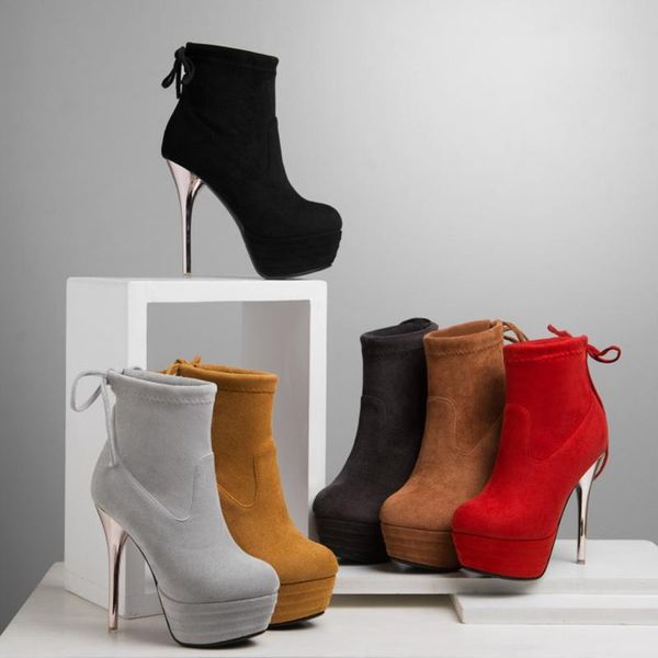 boots women autumn winter ankle fashion high heels platform round head slip on booties wedding party shoes 2-91, Black
boots women autumn winter ankle fashion high heels platform round head slip on booties wedding party shoes 2-91, Black