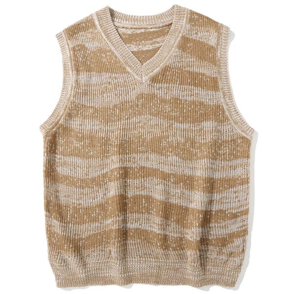 men's sweaters harajuku streetwear vintage striped cords pullovers sweater vest loose male with no sleeves mesh, White;black
men's sweaters harajuku streetwear vintage striped cords pullovers sweater vest loose male with no sleeves mesh, White;black