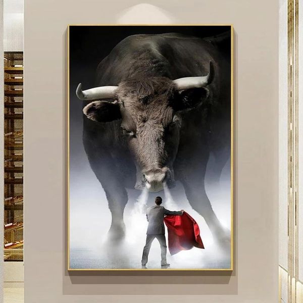 paintings modern home decor matador bull fight art painting on canvas wall poster and prints animal picture no frame for living room
paintings modern home decor matador bull fight art painting on canvas wall poster and prints animal picture no frame for living room