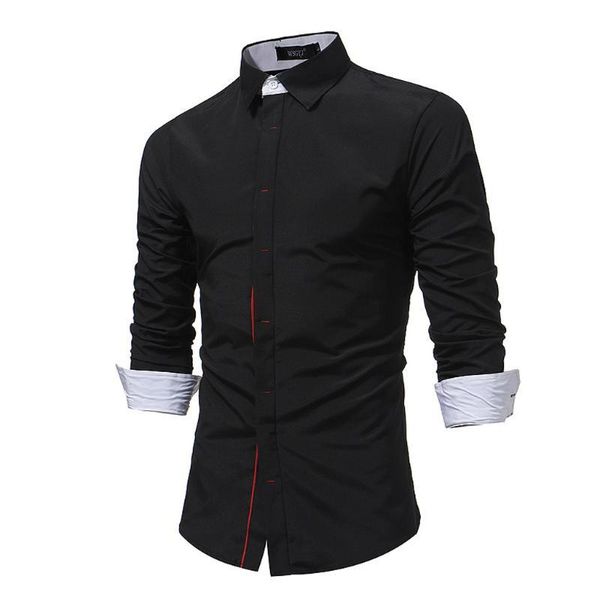 men's dress shirts vogue men turn-down collar slim fit long sleeve summer blouses button male tide social business bruu, White;black
men's dress shirts vogue men turn-down collar slim fit long sleeve summer blouses button male tide social business bruu, White;black