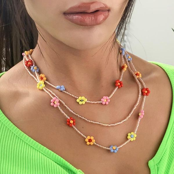 chains boho necklace for women's neck chain sweet colorful little daisy acrylic flowers pearl beads ethnic girl bohemian jewelry, Silver
chains boho necklace for women's neck chain sweet colorful little daisy acrylic flowers pearl beads ethnic girl bohemian jewelry, Silver