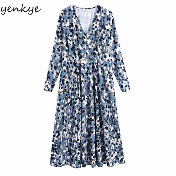 spring women vintage print long dress v neck sleeve pleated loose casual dresses plus size vestido 210514, Black;gray 
spring women vintage print long dress v neck sleeve pleated loose casual dresses plus size vestido 210514, Black;gray