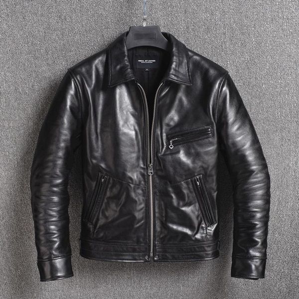 men's leather & faux japanese 2021 vintage batik horsehide genuine jacket slim fit short glossy real coat men autumn casual, Black
men's leather & faux japanese 2021 vintage batik horsehide genuine jacket slim fit short glossy real coat men autumn casual, Black