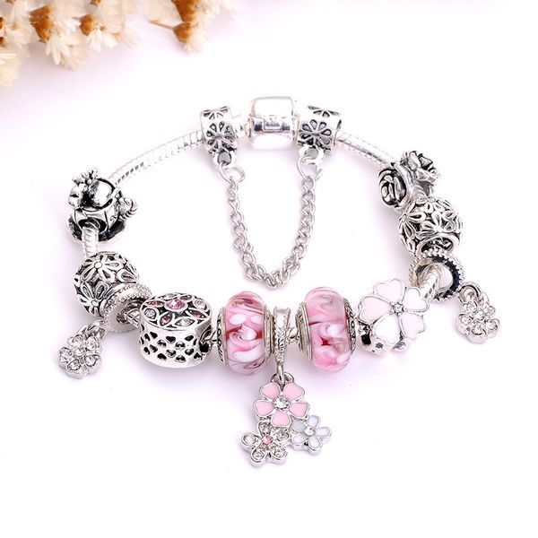 fashion 925 sterling silver pink cherry blossoms sakura murano lampwork glass & european charm beads crystal dangle fits pandora charm brace, Golden;silver
fashion 925 sterling silver pink cherry blossoms sakura murano lampwork glass & european charm beads crystal dangle fits pandora charm brace, Golden;silver