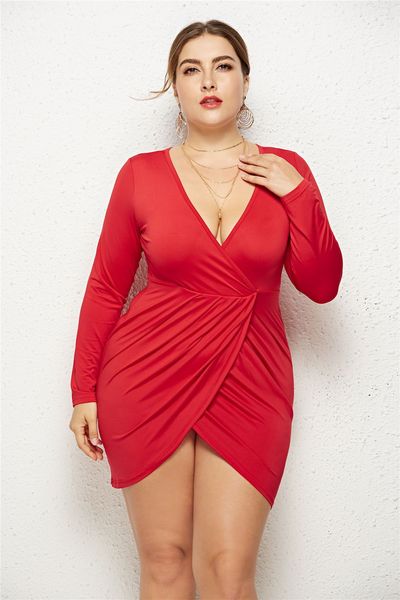 2021 large long sleeve women's dress autumn winter new fat mm fashion v-neck wrap hip dress, Black;gray
2021 large long sleeve women's dress autumn winter new fat mm fashion v-neck wrap hip dress, Black;gray