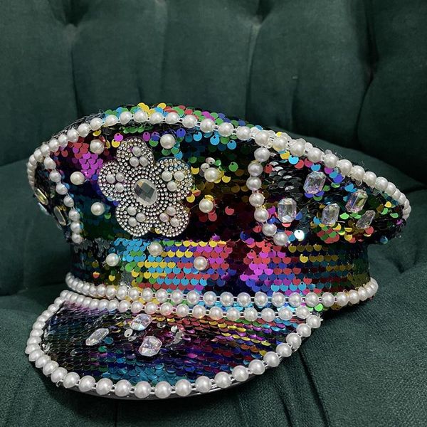 berets women military hat queen sequin burning dj nightclub visor captain sergeant rhinestone rave festival bachelorette part, Blue;gray
berets women military hat queen sequin burning dj nightclub visor captain sergeant rhinestone rave festival bachelorette part, Blue;gray