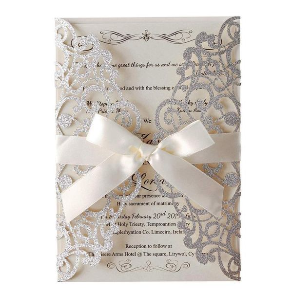 100pcs personalized wedding invitation card with printing envelope ribbon silver pink gold laser cut glitter birthday cards greeting
100pcs personalized wedding invitation card with printing envelope ribbon silver pink gold laser cut glitter birthday cards greeting