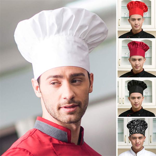 men adjustable stretch professional chef cap kitchen cook catering baker mushroom hat, Blue;gray
men adjustable stretch professional chef cap kitchen cook catering baker mushroom hat, Blue;gray