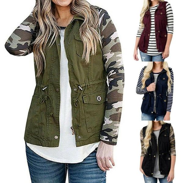 women's vests safari style womens cargo utilityvest pockets drawstring waist waistcoats casual autumn bomber jacket coat solid zip up v, Black;white
women's vests safari style womens cargo utilityvest pockets drawstring waist waistcoats casual autumn bomber jacket coat solid zip up v, Black;white