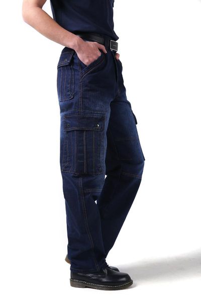 men's jeans 2021 autumn and winter multi-pocket overalls loose straight large size 46 wear-resistant denim pants, Blue
men's jeans 2021 autumn and winter multi-pocket overalls loose straight large size 46 wear-resistant denim pants, Blue