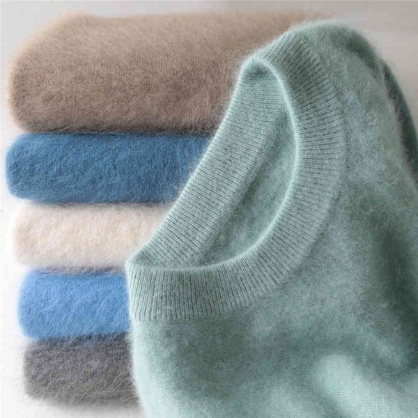 men's sweaters super warm 100% mink cashmere 2021 autumn winter clothes pullover jumper robe hombre pull homme hiver, White;black
men's sweaters super warm 100% mink cashmere 2021 autumn winter clothes pullover jumper robe hombre pull homme hiver, White;black
