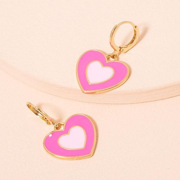 hoop & huggie design hit color geometric double love heart dripping galzed metal earrings for women girls jewelry accessories, Golden;silver
hoop & huggie design hit color geometric double love heart dripping galzed metal earrings for women girls jewelry accessories, Golden;silver