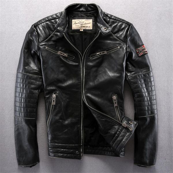 men's leather & faux avirexfly 2021 genune pilot jacket soft cowskin classic jackets spring autumn vintage russia coats, Black
men's leather & faux avirexfly 2021 genune pilot jacket soft cowskin classic jackets spring autumn vintage russia coats, Black