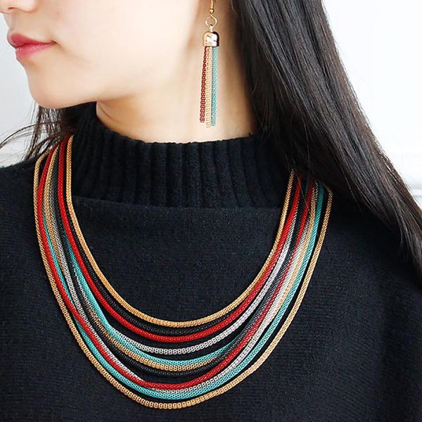 pendant necklaces colorful chain necklace trendy fashion unique design wholesale exquisite multi-layers, Silver
pendant necklaces colorful chain necklace trendy fashion unique design wholesale exquisite multi-layers, Silver