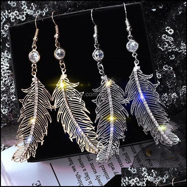 dangle & chandelier earrings jewelry s981 fashion feather rhinstone hollowed drop delivery 2021 ehyqi, Silver 
dangle & chandelier earrings jewelry s981 fashion feather rhinstone hollowed drop delivery 2021 ehyqi, Silver