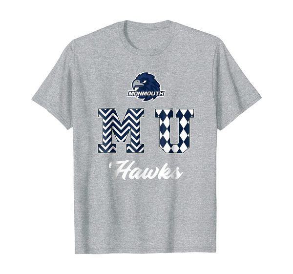 Monmouth Hawks Patterned Letters T-Shirt - Apparel, Mainly pictures
