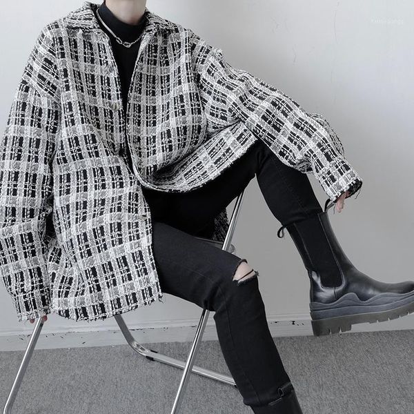 men's jackets korean fashion vintage woolen loose casual plaid thick shirt jacket women oversize trendy streetwear coat, Black;brown
men's jackets korean fashion vintage woolen loose casual plaid thick shirt jacket women oversize trendy streetwear coat, Black;brown