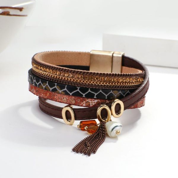 amorcome magnetic clasp leather wrap bracelet bohemian jewelry gift for women pearl chain tassel snake skin bracelets charm, Golden;silver
amorcome magnetic clasp leather wrap bracelet bohemian jewelry gift for women pearl chain tassel snake skin bracelets charm, Golden;silver
