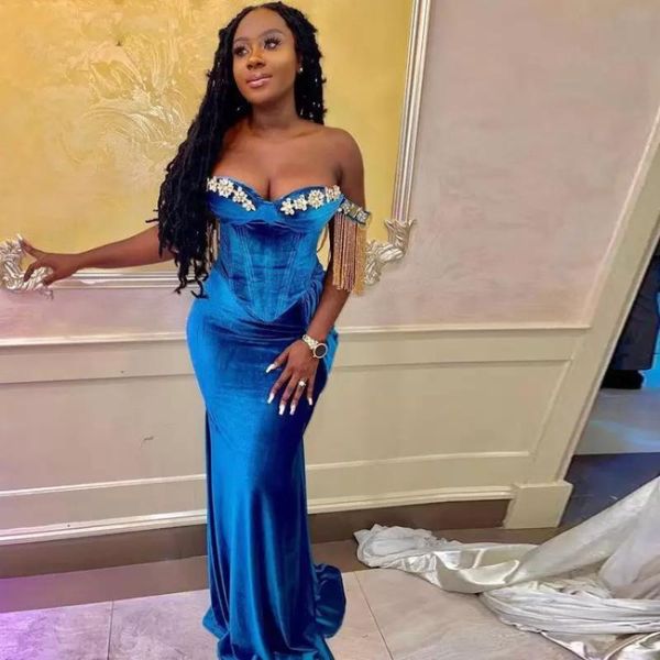 party dresses blue velvet mermaid prom off shoulder tassel 3d floral appliqued formal evening vestidos de fiesta, White;black
party dresses blue velvet mermaid prom off shoulder tassel 3d floral appliqued formal evening vestidos de fiesta, White;black