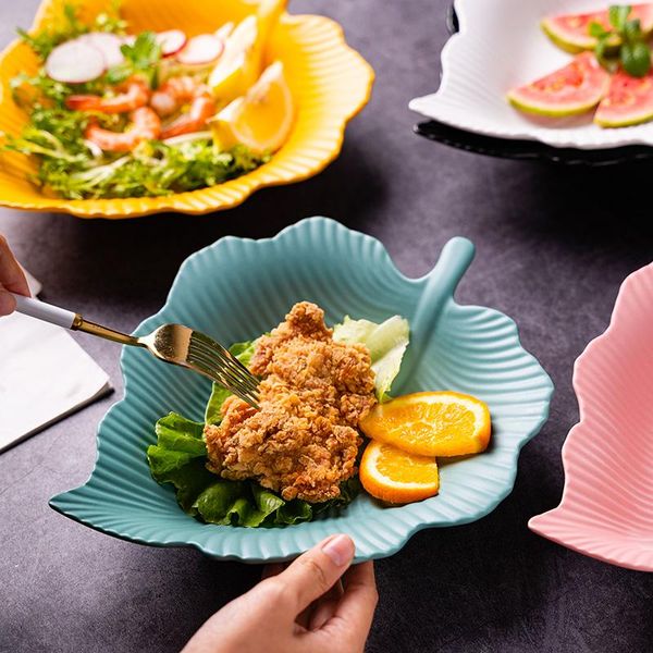 dishes & plates nordic leaf-shaped ceramic plate household tableware salad dessert home decoration dinner fruit club ornaments
dishes & plates nordic leaf-shaped ceramic plate household tableware salad dessert home decoration dinner fruit club ornaments