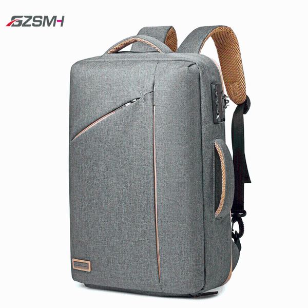 backpack 2 use hand bag with password lock gray black travel business briefcase waterproof anti-theft 17' lapluxury backbag
backpack 2 use hand bag with password lock gray black travel business briefcase waterproof anti-theft 17' lapluxury backbag