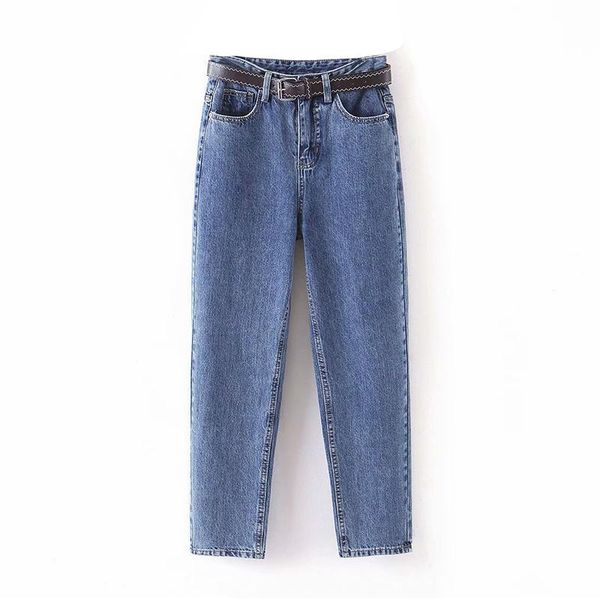 women's jeans fashion women mom with belt cowboy long trousers boyfriend stretch casual female washed denim harem pants, Blue
women's jeans fashion women mom with belt cowboy long trousers boyfriend stretch casual female washed denim harem pants, Blue