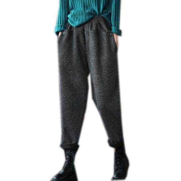 women knit pants trousers fleeced warm thick for autumn winter big loose long harem retro vintage casual a11121008 women's & capris, Black;white
women knit pants trousers fleeced warm thick for autumn winter big loose long harem retro vintage casual a11121008 women's & capris, Black;white