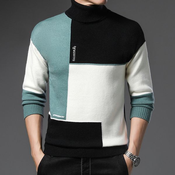 chenille sweater men's autumn winter straight high neck warm knit casual middle-aged and youth bottoming shirt, White;black
chenille sweater men's autumn winter straight high neck warm knit casual middle-aged and youth bottoming shirt, White;black
