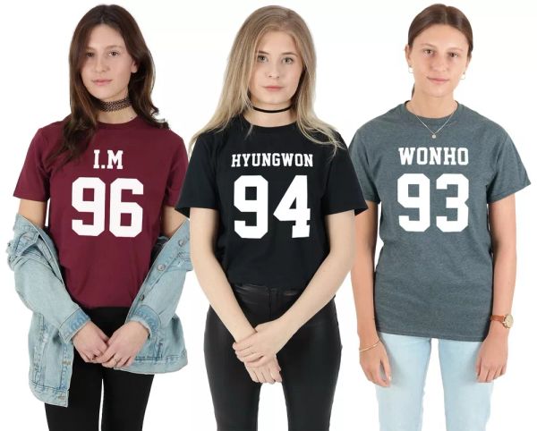 monsta x members t-shirt tee fashion kpop i.m 96 wonho 93 hyungwon 94 kihyun, White;black
monsta x members t-shirt tee fashion kpop i.m 96 wonho 93 hyungwon 94 kihyun, White;black