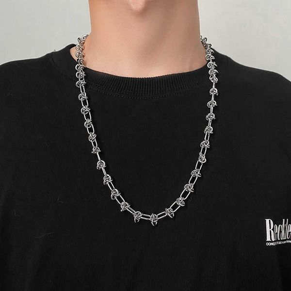 earrings & necklace titanium steel does not fade thorns men's 2021 fashion hip hop niche design sense, Silver
earrings & necklace titanium steel does not fade thorns men's 2021 fashion hip hop niche design sense, Silver