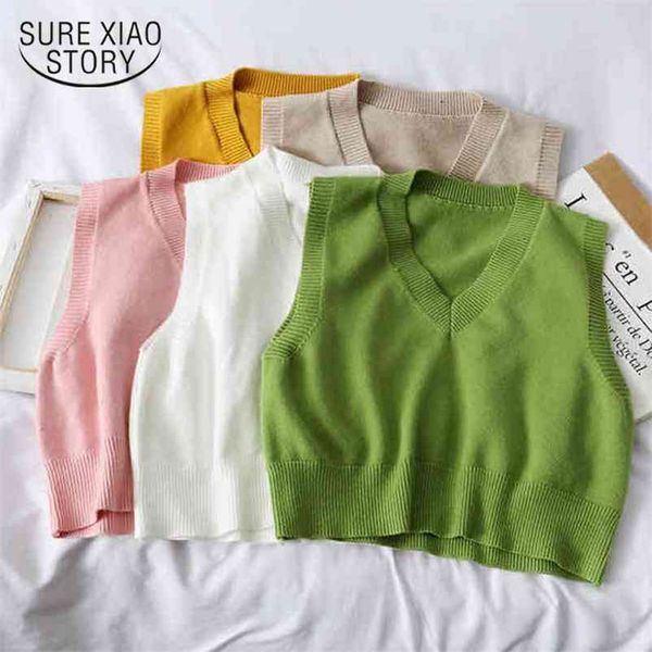 autumn winter casual sleeveless v-neck pullover women knitted loose sweater vest jumper pull femme 11831 210415, White;black
autumn winter casual sleeveless v-neck pullover women knitted loose sweater vest jumper pull femme 11831 210415, White;black