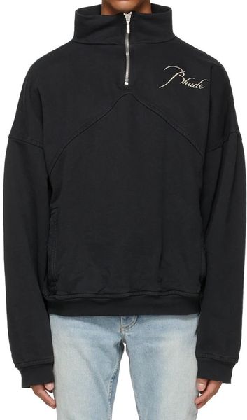 men's hoodies & sweatshirts 22ss embroidery half zipper design hoodie men women eu size 100% cotton pullover streetwear autumn winter, Black
men's hoodies & sweatshirts 22ss embroidery half zipper design hoodie men women eu size 100% cotton pullover streetwear autumn winter, Black