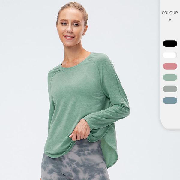 yoga outfit women sports loose fitness clothing workout gym solid color clothes female long sleeve casual running quick dry t-shirt
yoga outfit women sports loose fitness clothing workout gym solid color clothes female long sleeve casual running quick dry t-shirt