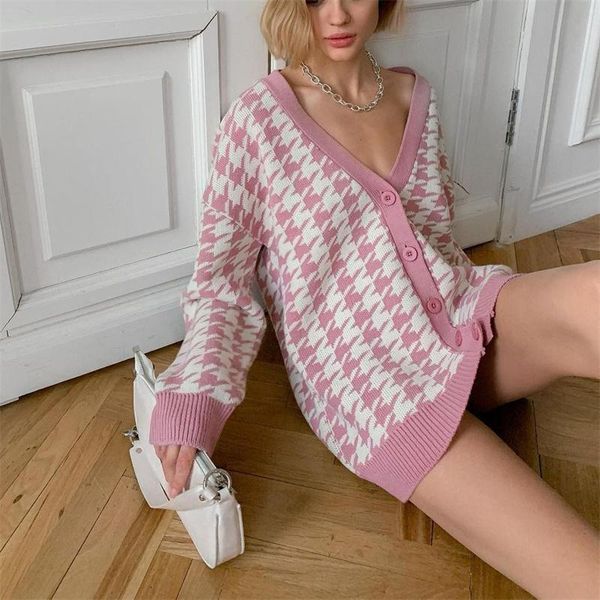 women's knits & tees chronstyle women cardigan sweater long sleeve knitwear houndstooth v-neck loose single-breasted knitted coat casua, White
women's knits & tees chronstyle women cardigan sweater long sleeve knitwear houndstooth v-neck loose single-breasted knitted coat casua, White