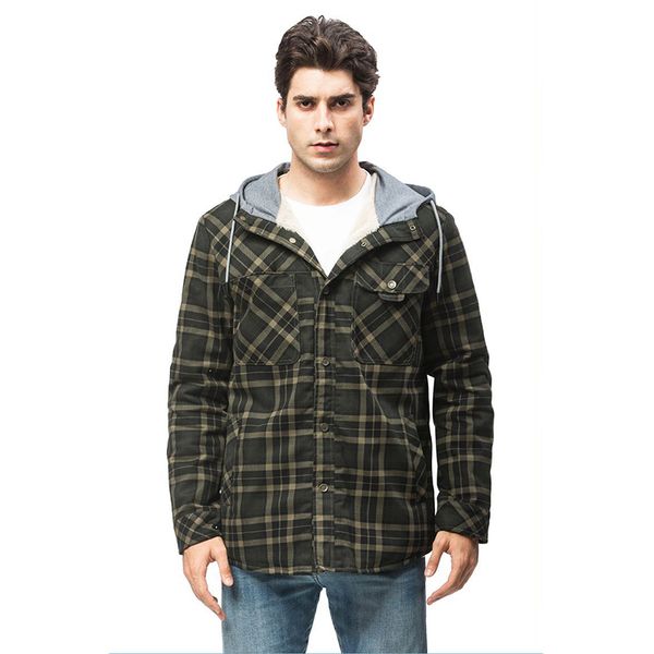 men's jacket plus velvet plus size loose plaid shirt winter windproof warm hoodie single breasted cotton british style coats, Black;brown
men's jacket plus velvet plus size loose plaid shirt winter windproof warm hoodie single breasted cotton british style coats, Black;brown